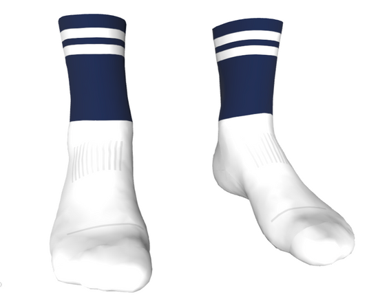 Midi Length GAA Socks Navy / White