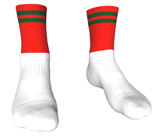Midi Length GAA Socks Red / Green